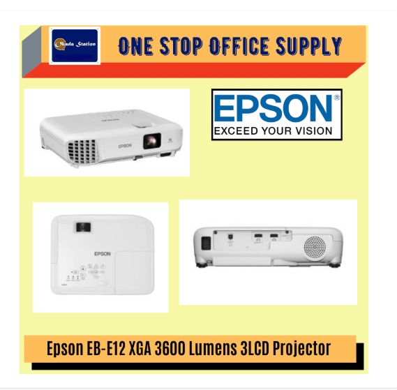 Epson EB-E12 XGA 3600 Lumens 3LCD Projector / EPSON PROJECTOR
