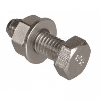 bolt & nuts S/Steel 316 M10 x 35mm full thread,2pcs F/Washer + 1pc S/Washer