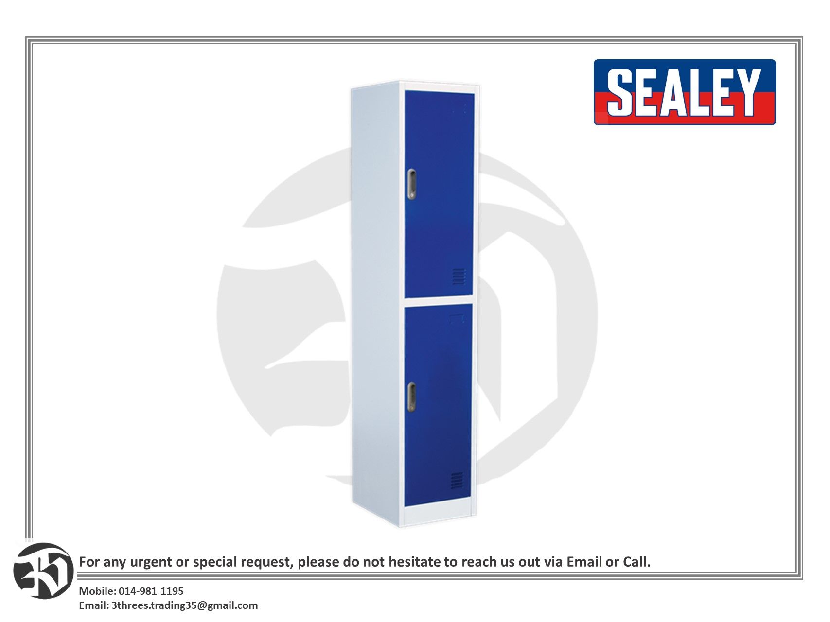 Sealey SL2D Locker, 2 Door Locker