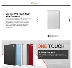 Seagate One Touch USB 3.0 Aluminum Portable Slim External Hard Disk Drive HDD 2TB