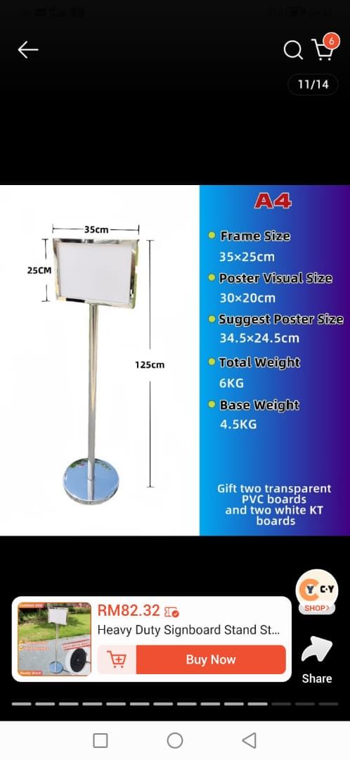 Heavy Duty Signboard Stand