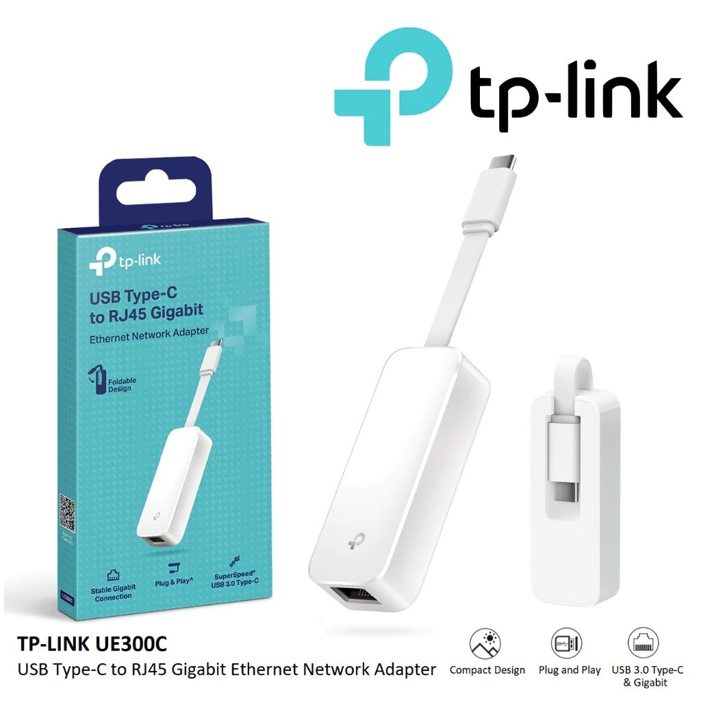 Tp-Link UE300C USB Type-C To RJ45 Gigabit Ethernet Network Adapter