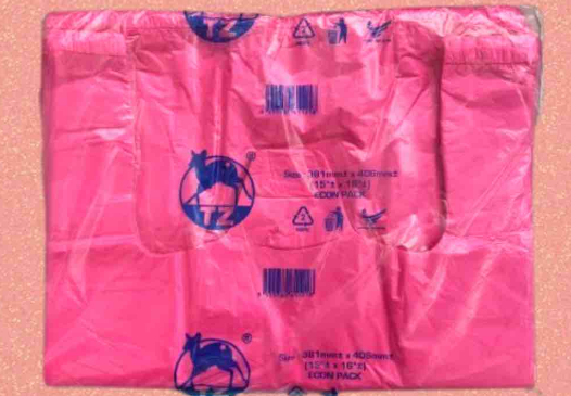 Plastic Bag Merah 381mm x 381mm - 1pack/40pcs
