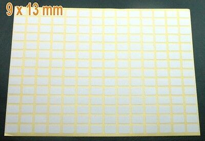 Label Sticker 9mm x 13mm White