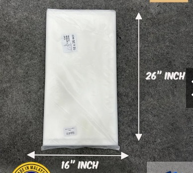QP PP Plastic Bag for B-Grade Packaging/Curtain L Transparent PP bag 16" x 26" ((0.04mm thickness)