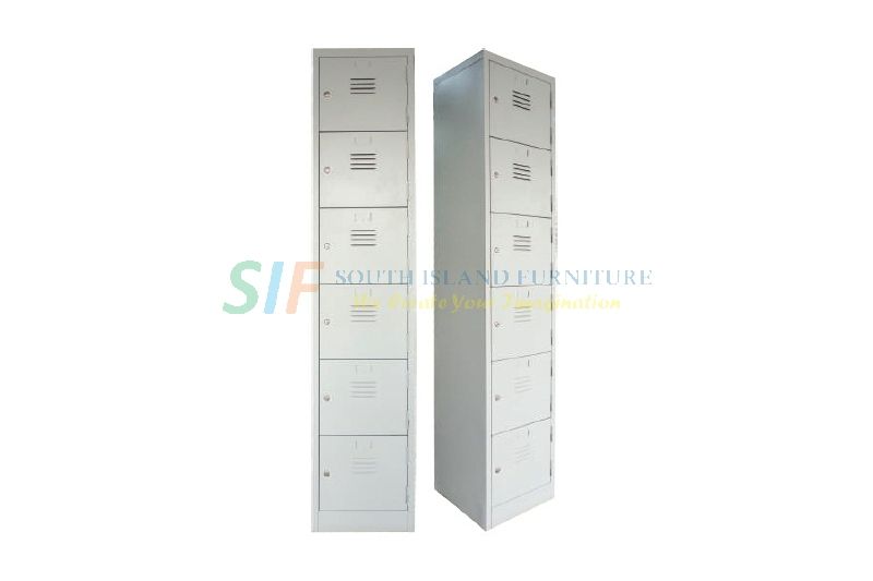 STEEL LOCKER 6 COMPARTMENT ( 381W x 381D x 1828H mm)