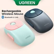 UGREEN Mouse Quiet 2.4G Bluetooth Rechargeable Wireless Mouse Ergonomic Shape Silent Click 4000 DPI For MacBook Tablet Computer
