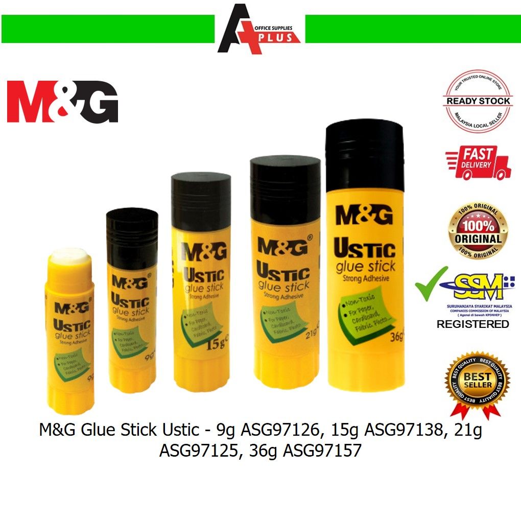 M&G Glue Stick Ustic / Gam - 9g ASG97126, 15g ASG97138, 21g ASG97125, 36g ASG97157