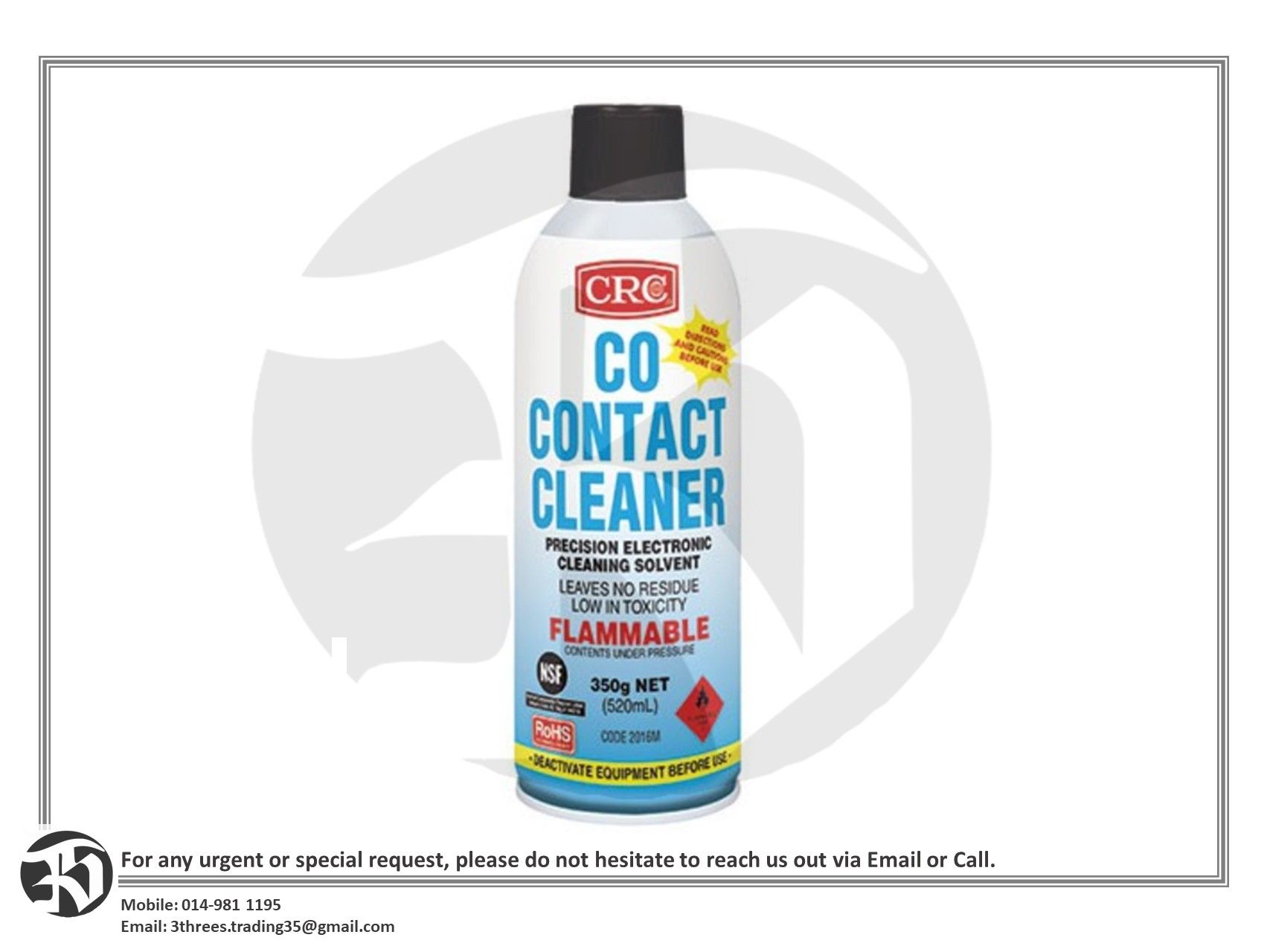 CO Contact Cleaner-Electronic Cleaning Solvent