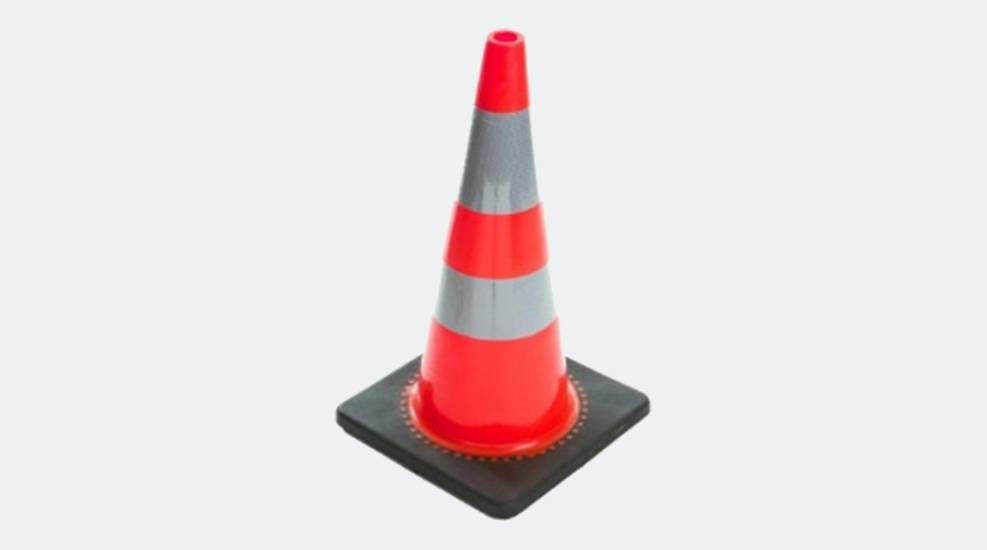 Black Base Safety Cone PVC road cone with black base