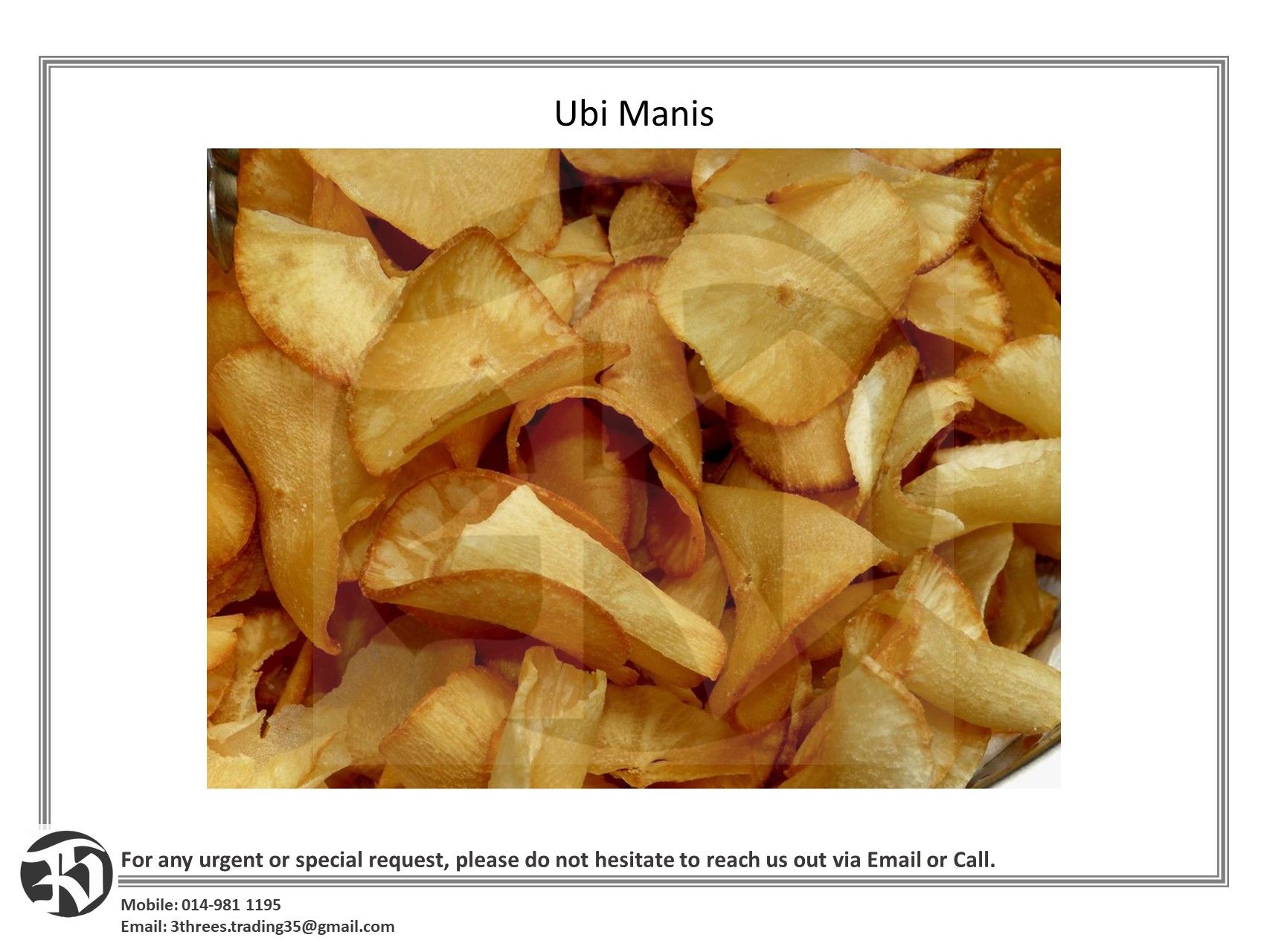 Kerepek Ubi Manis/Masin 1kg