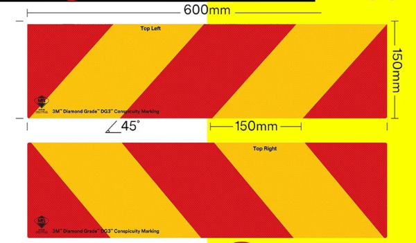 3M Diamond Grade Vehicle Reflective Sticker (60cm x 15cm)
