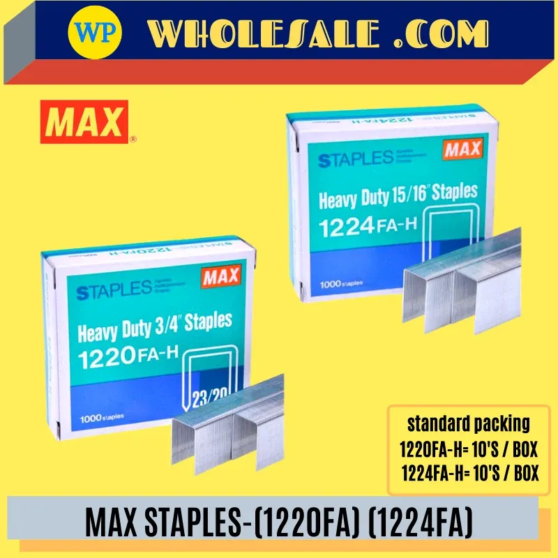 MAX HEAVY DUTY STAPLES NO.1220 (23/20) / Max / Heavy Duty Staples / NO.1220 / Ubat Staples / Office Staples / Max Heavy Duty Staples NO.1220 (23/20)