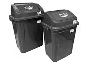 PLASTIC DUSTBIN - PUSH COVER