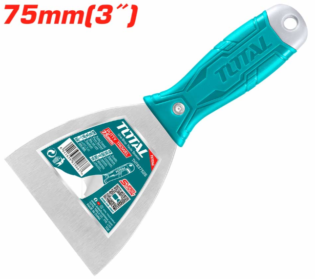 TOTAL THT837526 PUTTY TROWEL (MATERIAL :HEAT TREATED CARBON STEEL / SIZE : 75MM (3"))