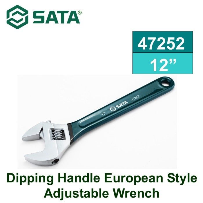 Sata DIP HANDLE EURO STYLE ADJ. WRENCH 12”