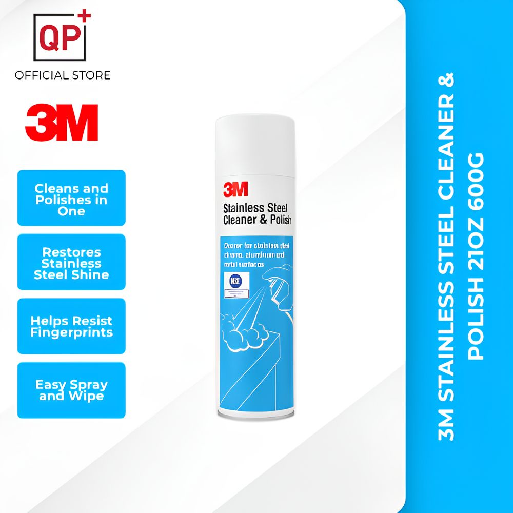 3M STAINLESS STEEL CLEANER & POLISH 21OZ 600G l PENCUCI l 清洁剂-3M S/STEEL POLISH