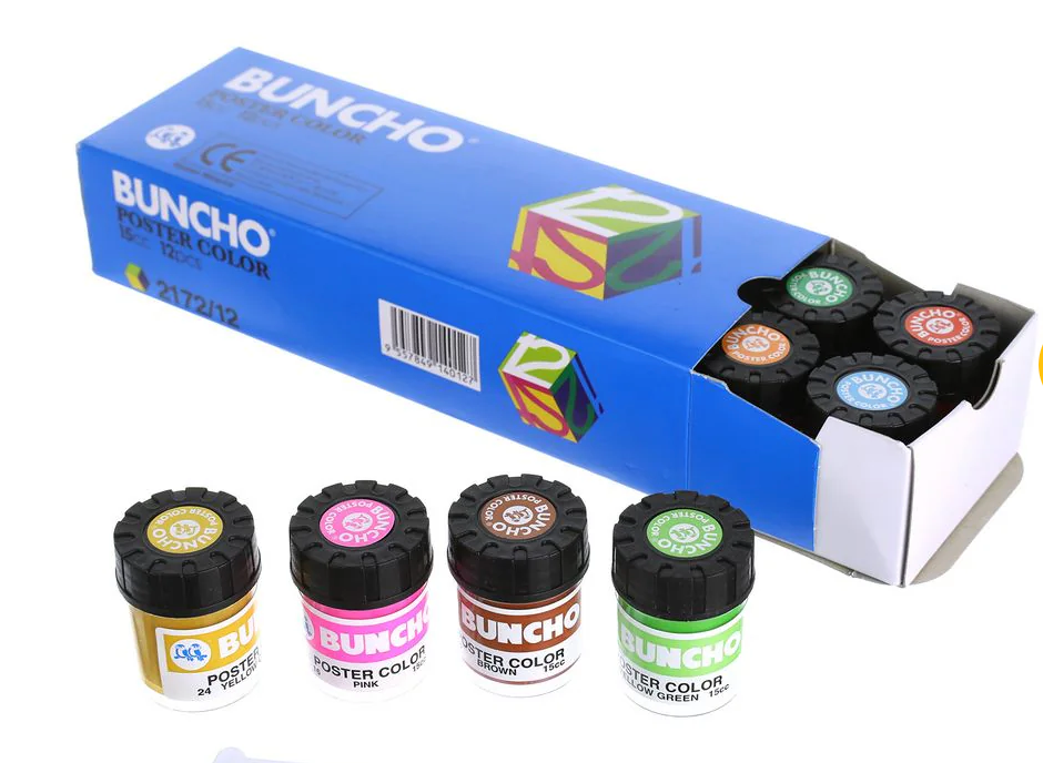 BUNCHO Poster Color 15CC 12 Colors