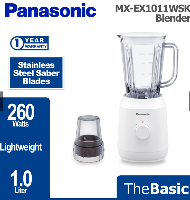 PANASONIC 1.0L Durable & Lightweight Blender with Dry Miller Pengisar ( MX-EX1011 )