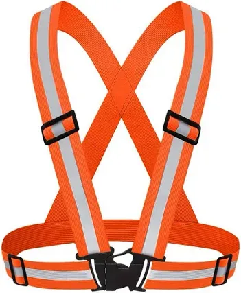 AHV5115-Orange Clip Type Strip Reflective Safety Vest