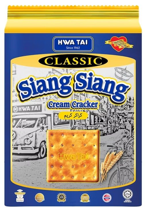 Hwa Tai Siang Siang Calcium Cream Cracker Convi Pack 168g (Loose: 12 Small Packs)| 24â€™s x 168g (Carton)