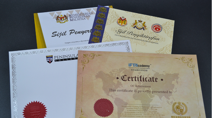 Certificate printing