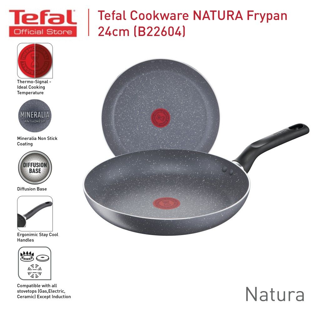 *Tefal Natura Non-Stick Cookware Frypan 24cm