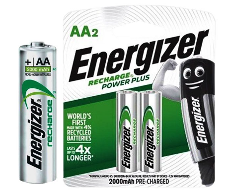 ENERGIZER RECHARGEABLE BATTERY AA POWERPLUS (2PCS/PACK)