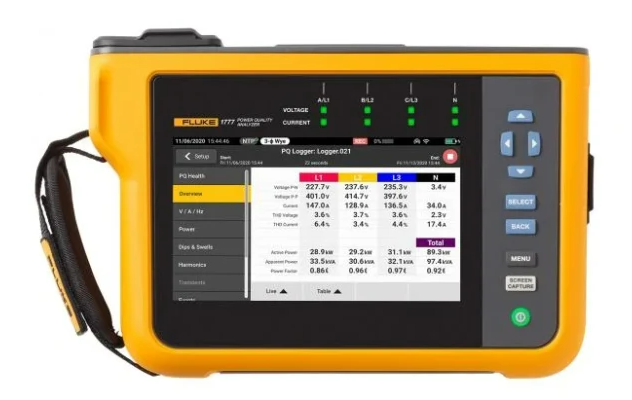 *Fluke 1773 Power Quality Analyser, 3-Phase, 6000A Max, 1000V dc Max