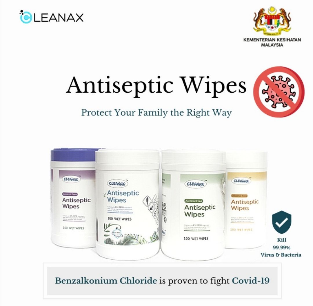 Leanax Antiseptic Wipes Tissue Cleanax alcohol wipes