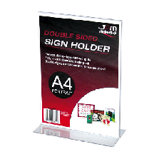 DEFLECTO SIGN HOLDER A4 T SHAPE STAND-UP PORTRAIT