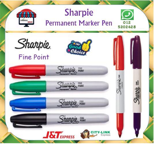 Sharpie Fine Point Permanent Marker Pen / Sharpie Marker / Permanent Pen # Pilihan Warna Ink # Bermutu Tinggi # RP0395( KTT : 1 Batang )