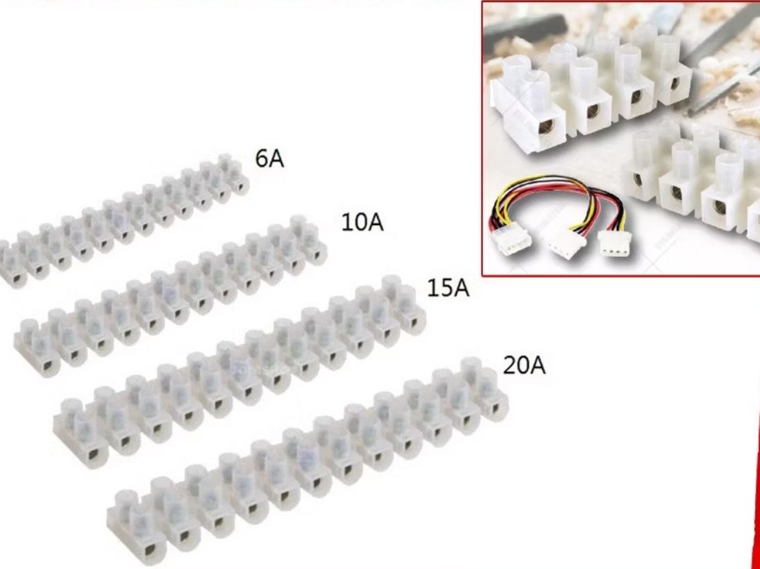 PVC Wire Cable connector connecter Terminal Block 12 Position Barrier Wire connector Wayar