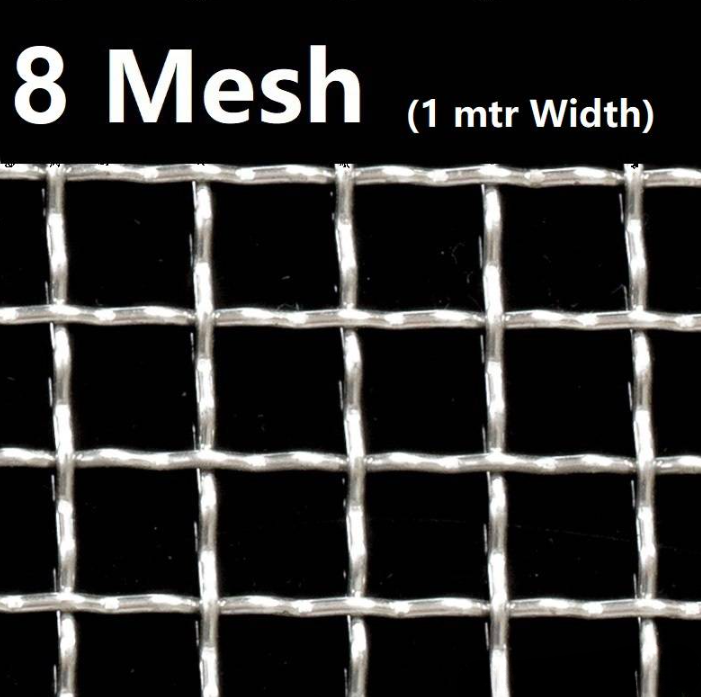 STAINLESS STEEL WIRE MESH SS304 NETTING 8 MESH 304 CRIMPED