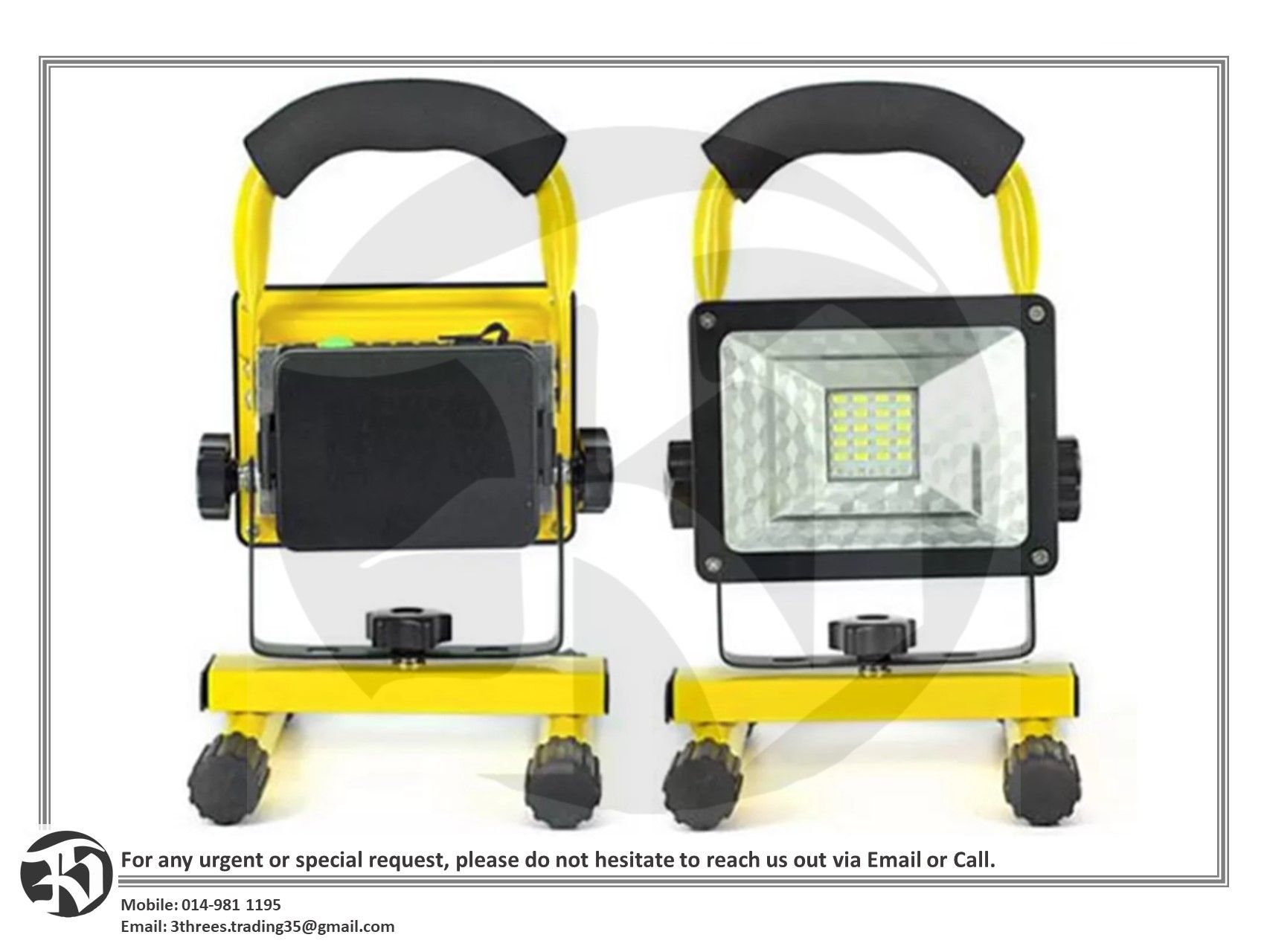 LED RECHARGEABLE FLOOD Spot Light 10W/20W/40W/80W/100W/120W