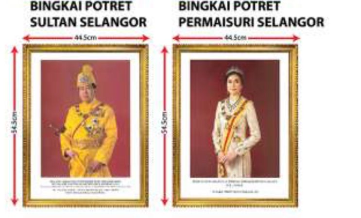 Bingkai Potret Sultan Selangor & Permaisuri