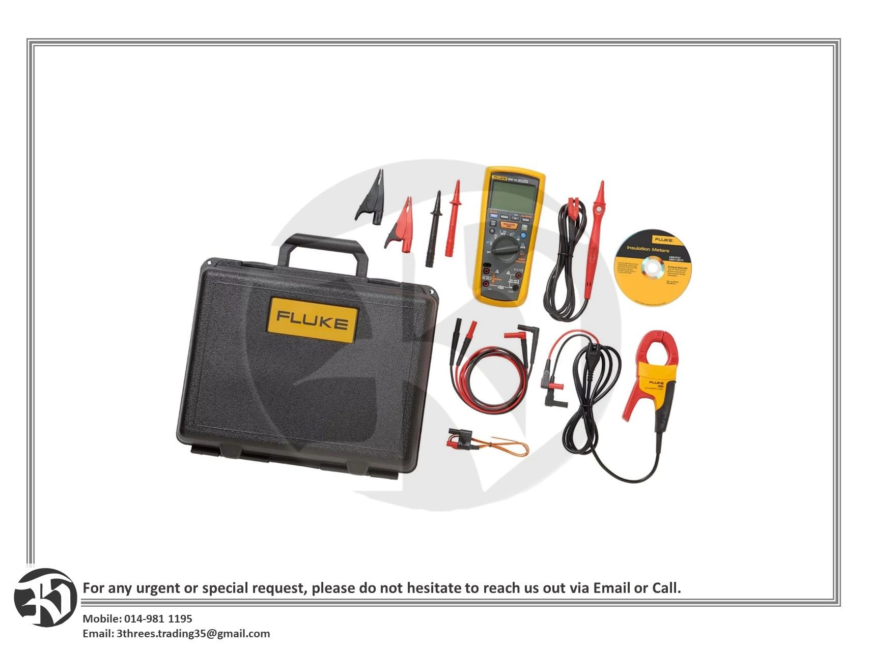 FLUKE 1587/I400 FC Insulation Digital Multimeter, 6000 Count, True RMS, Auto, Manual Range, 3.75 Digit