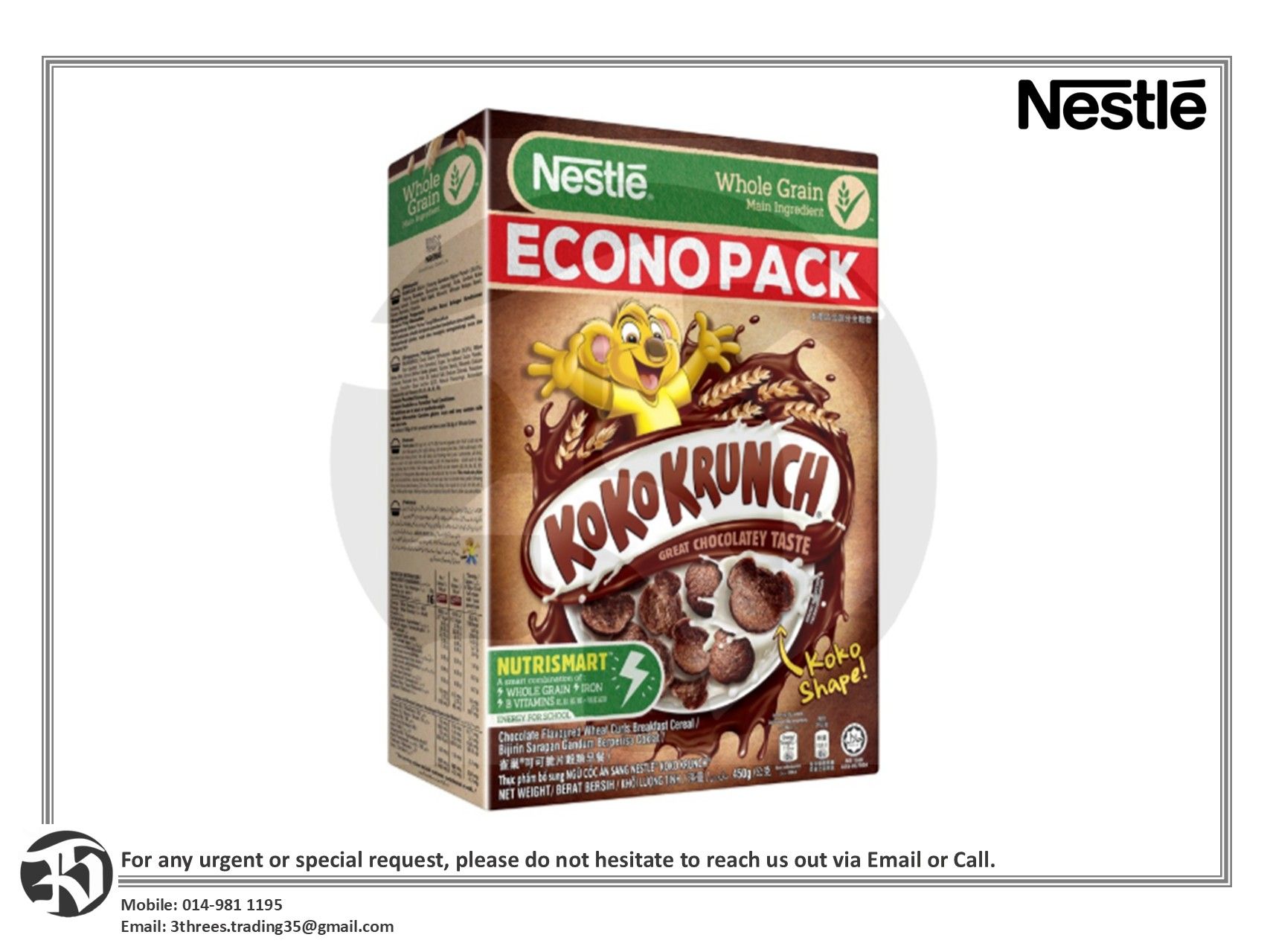 Nestle Koko Krunch Cereal Econopack 450g