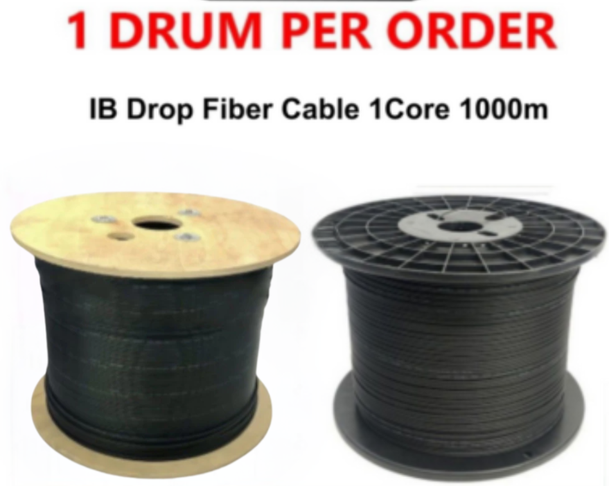 FTTH OUTDOOR IB DROP FIBER CABLE 1CORE 1000M (KFRP)GJYXFCH-1B6A2 G657A2 IB101 (NOTE: 1 DRUM PER ORDER)