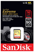 SANDISK SD EXTREME 90MB/S 16GB