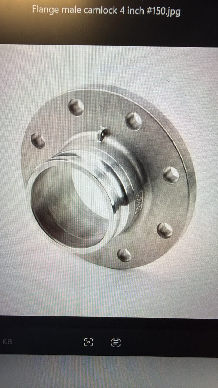 Female camlock 3”  Flanges 4” #15