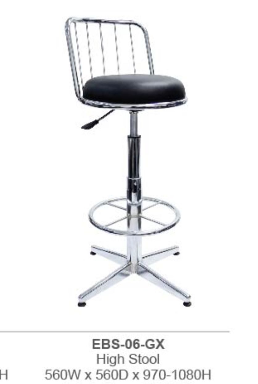 Lt BAR STOOLS / HIGHT CHAIR / with Leg Rest & chrome Leg