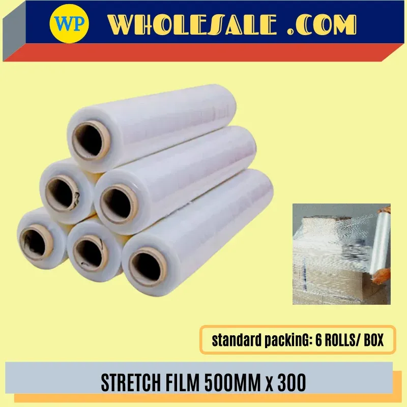 500MM X 300MM STRETCH FILM (TRANS) /Stretch Film /Transparent /500MM X 300MM /Transparent Wrapping Stretch Film