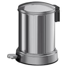 BROFJÄRDEN Waste bin, chrome effect, 4 liter
