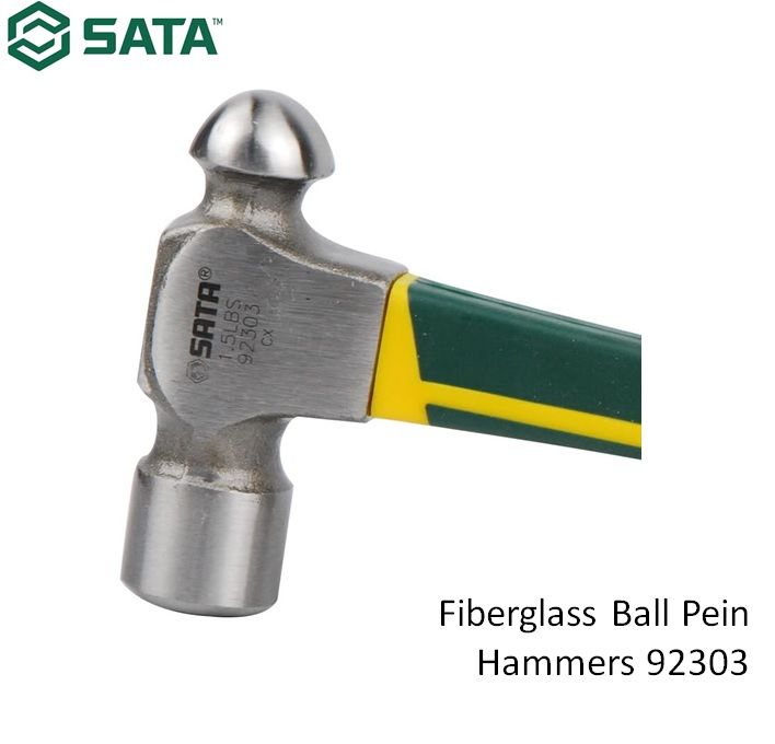 SATA 92303 FIBERGLASS BALL PEIN HAMMERS 1.5 LBS