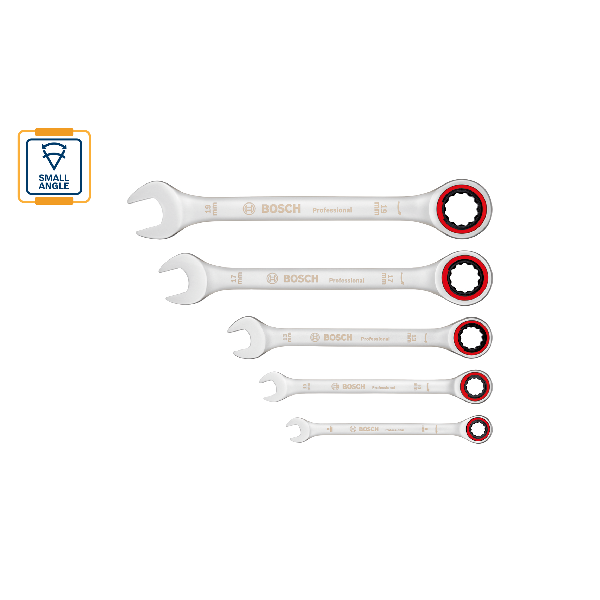BOSCH Ratchet Spanner Set 5pc (8 - 19mm)