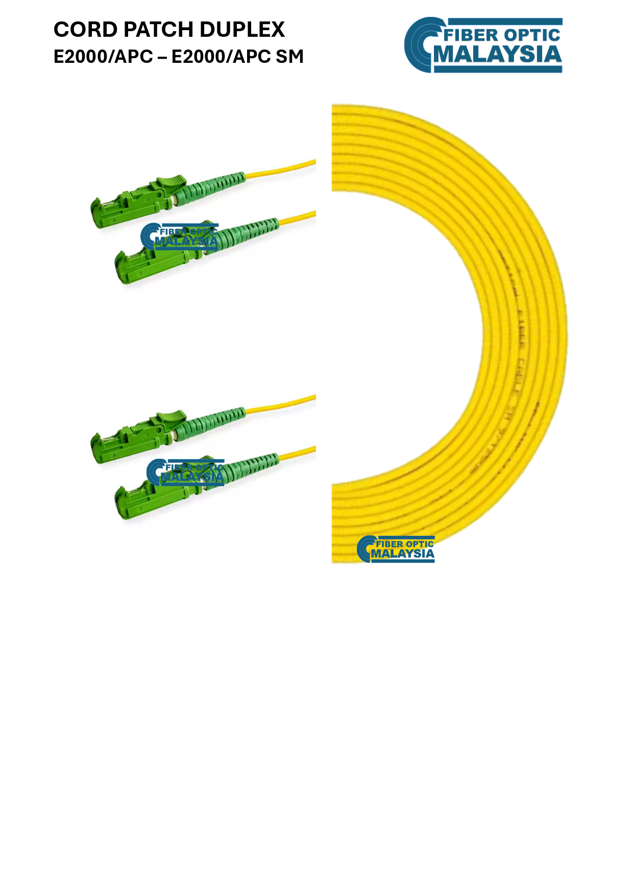 CORD PATCH E2K/APC - E2K/APC 2.7 SM 11M DUPLEX PATCHCORD (E2000/APC - E2000/APC)