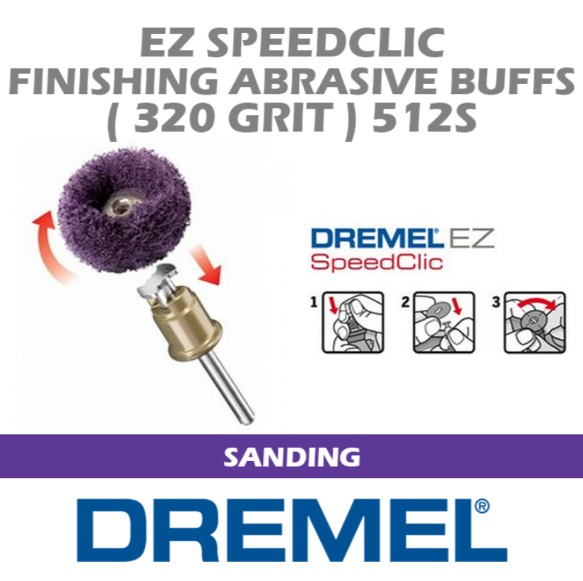 DREMEL EZ SPEEDCLIC FINISHING ABRASIVE BUFFS G320 512S