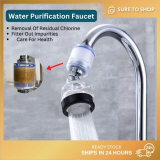 Faucet Water Tap Filter Three Gear Mode With Filter Pressurization Penapis Air Replacement Element Water Filters Faucet