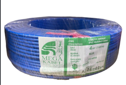 SE SETIA ELECTRIC MEGA PVC CABLE 4.0MM BLUE